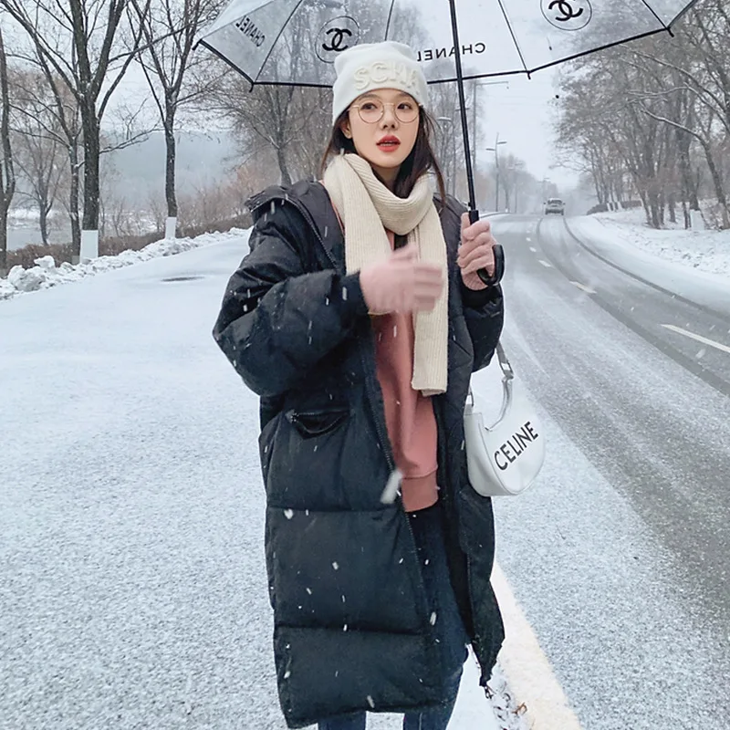 Cotton Coat Womens 2022 Winter New Thick Cotton Jacket Mid-length Korean Loose Cotton Jacket Bread Jacket Women