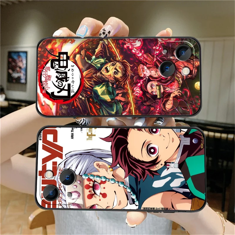 

Anime Demon Slayer Phone Case For iPhone 13 11 12 Pro Max 12 13 Mini XS XR Max 8 7 Plus 6s 6 Plus SE 2020 Funda Coque Back Cover