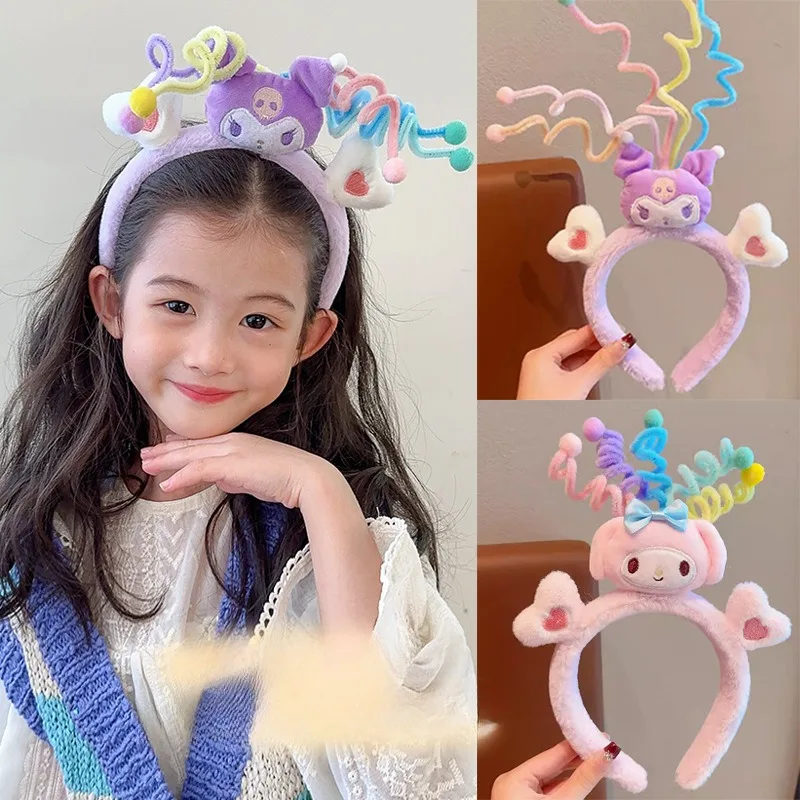 

Anime Sanrio Kawaii Cinnamoroll Kuromi MyMelody Cartoon Hairpin Plush Exquisite Accessorie Christmas Children Girl Birthday Gift