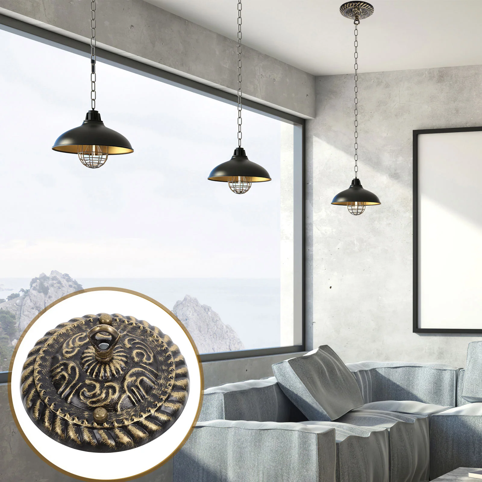 Узор люстра абажур крючок ретро-декор настольная лампа из цинкового сплава навес