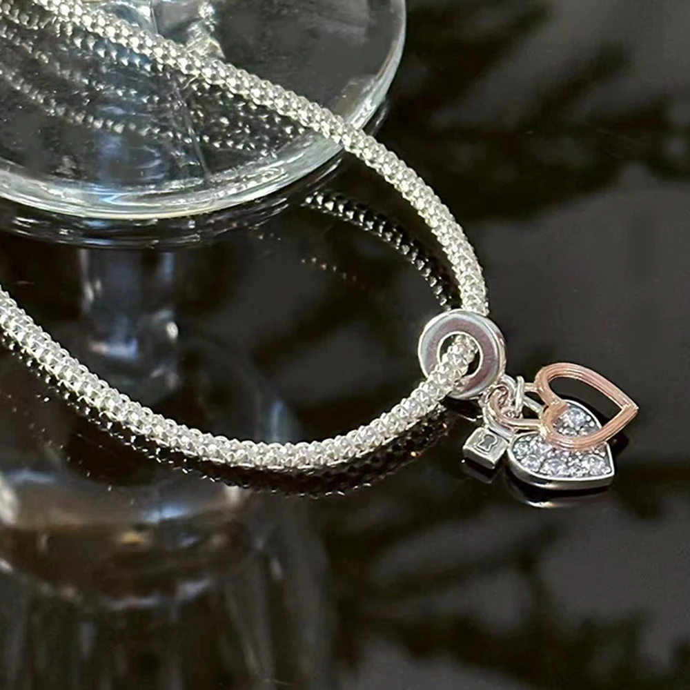 Eternal 925 Sterling Silver Silver&ampGold&ampRose Gold Lock Key Pendant Charm for Pandora Bracelet Classic Best-Selling Jewelry