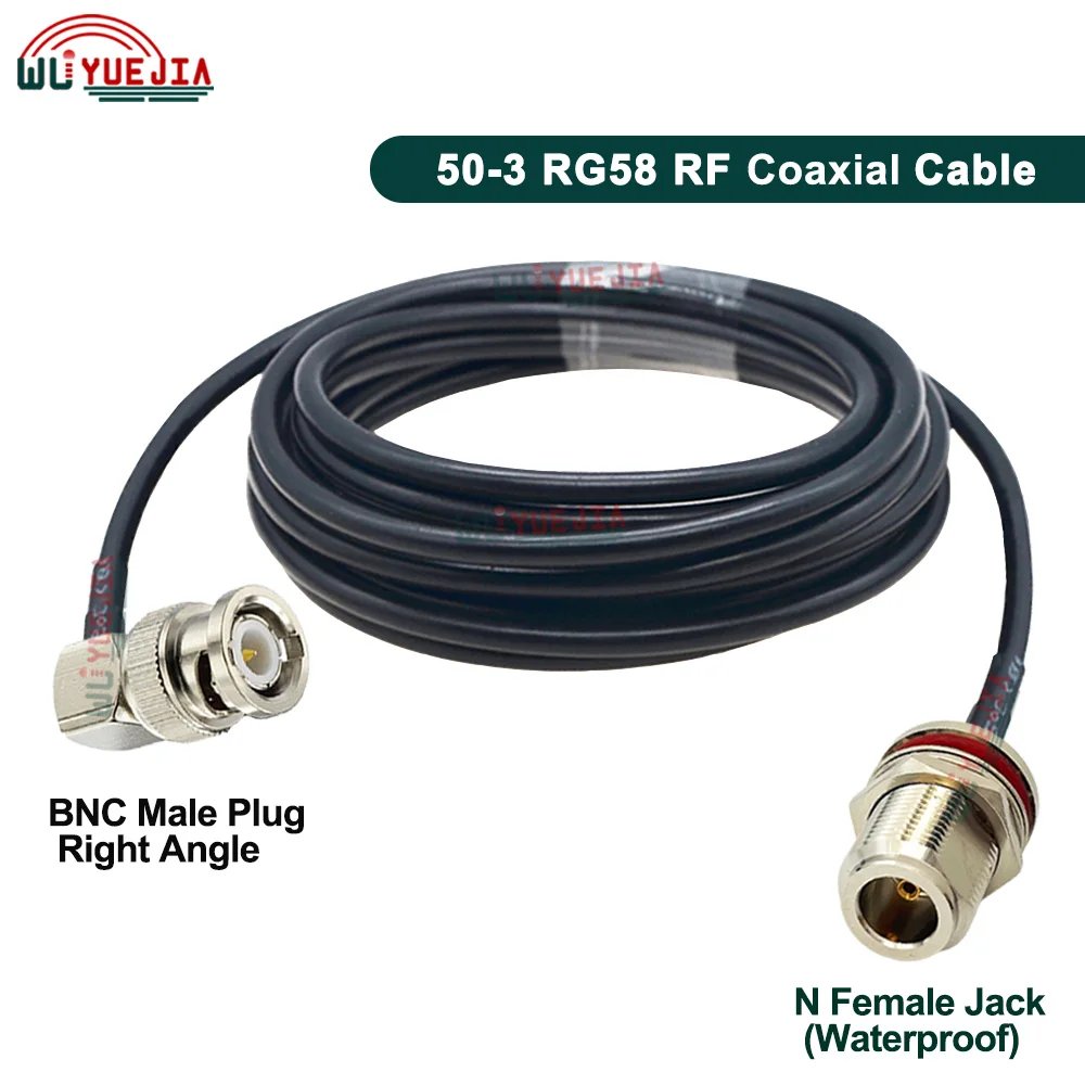 1 шт. Q9 BNC-N RG58 кабель L16 N папа/гнездо к BNC папа под прямым углом 90 ° Перемычка RG-58 50 Ом