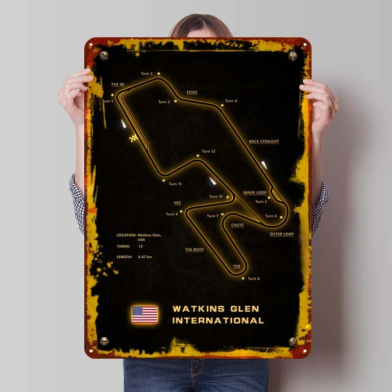 Металлическая вывеска Watkins Glen