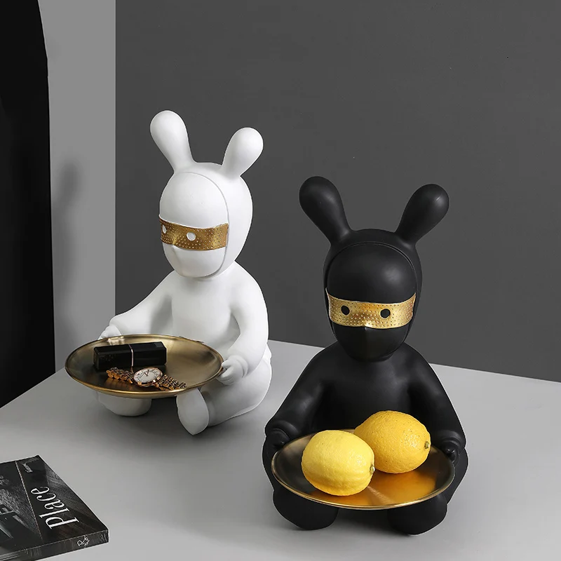 

Черно-белый модный домашний орнамент для украшения дома, искусственные изделия из смолы