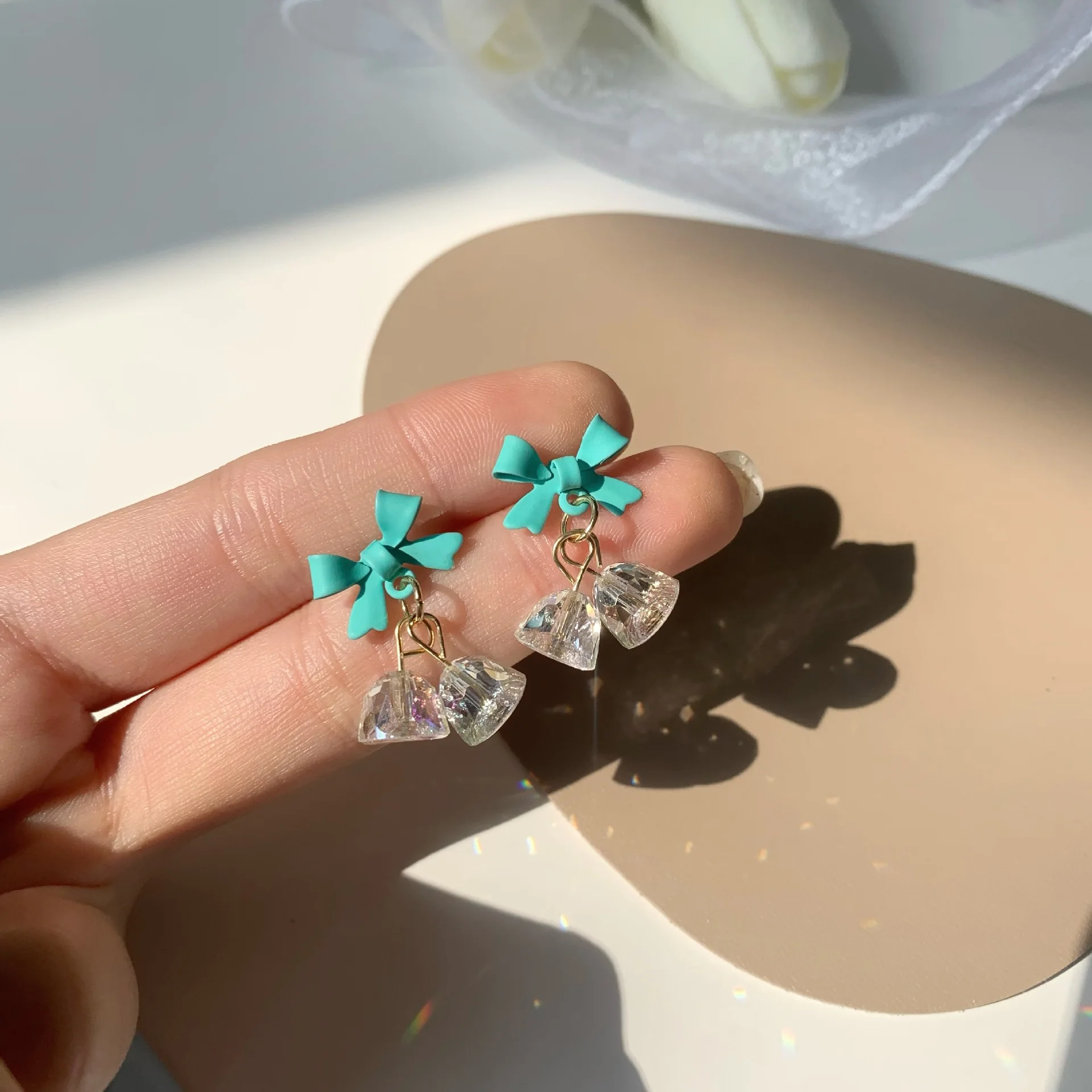 

Серебряная булавка S925, милая медная металлическая искусственная бант, сделай сам, модные ювелирные украшения для ушей