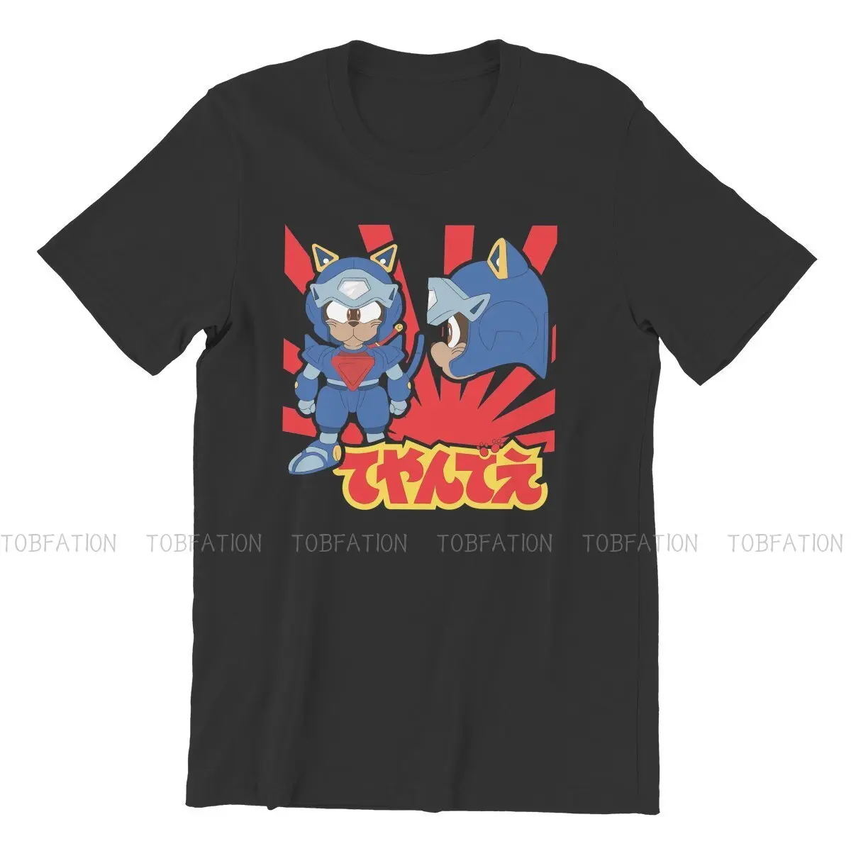 Футболка мужская Свободная с круглым вырезом альтернативная принтом самурая