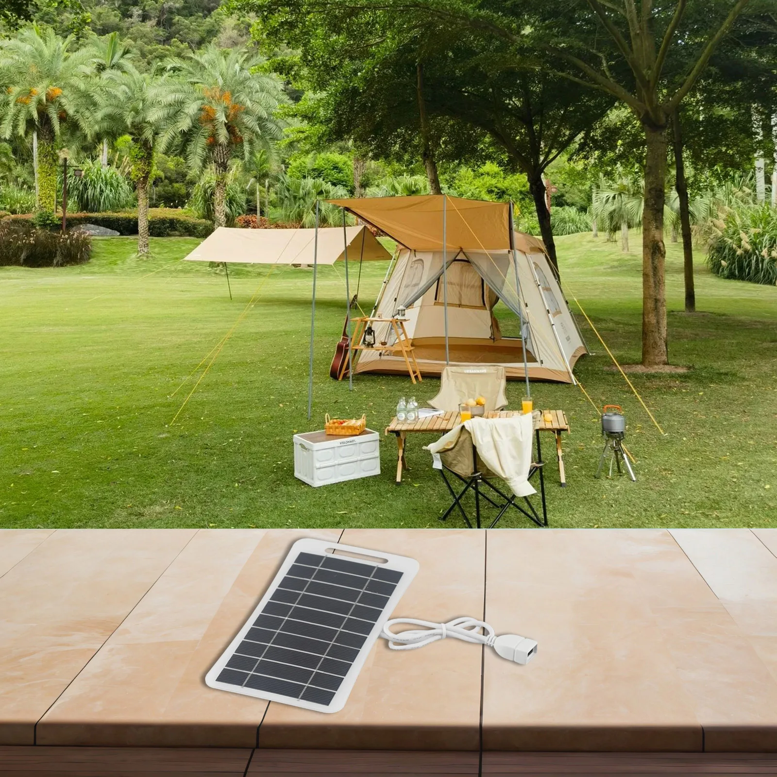 Солнечная панель 5 Вт внешний аккумулятор для мобильного телефона зона наружного