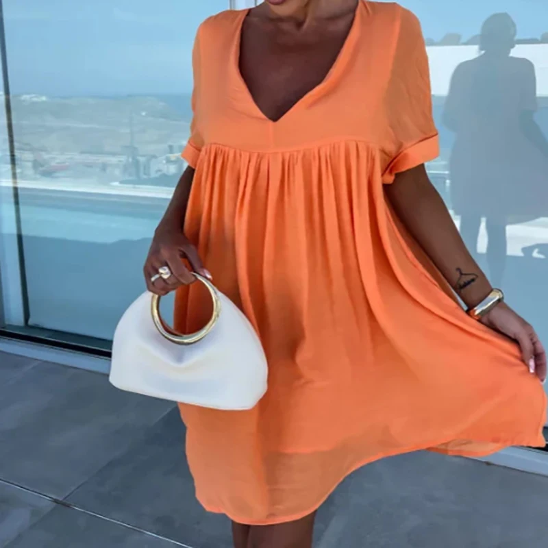 Женское офисное платье с леопардовым принтом свободное ТРАПЕЦИЕВИДНОЕ