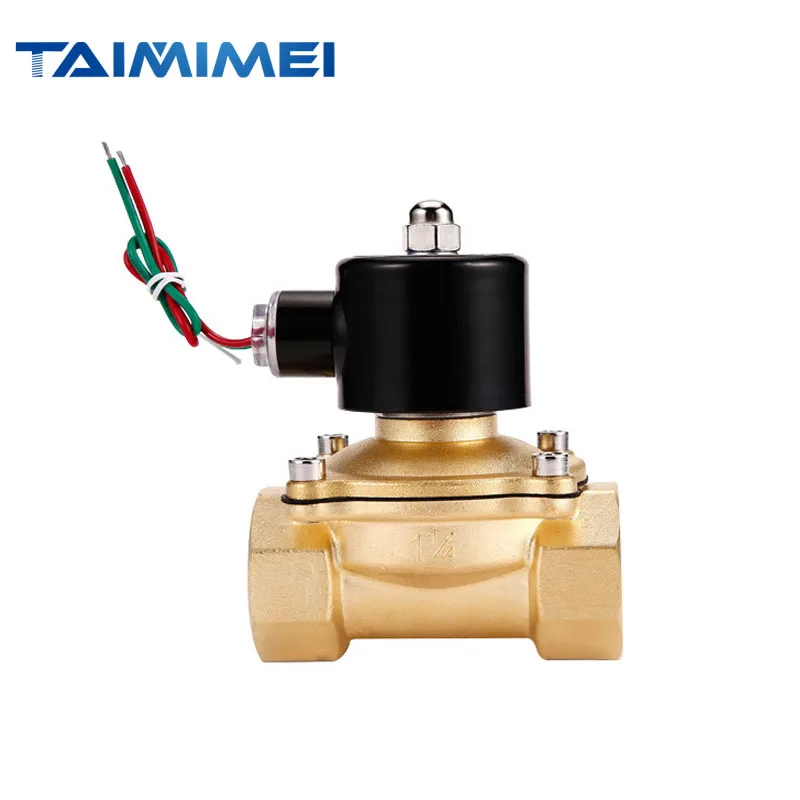 

ALLSOME 1/2 3/4 1 Inch AC220V Electric Solenoid Valve Pneumatic Valve For Water Air Gas Brass Air Valves Durable CJ010