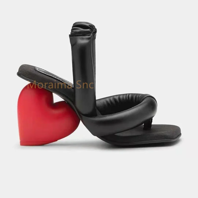 2023 Summer Women's Sandals Strange Style High Heels Heart -Shaped Heel Slingback Ladies Shoes Fashion Party Wedding Shoes