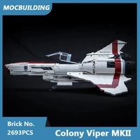 moc building blocks the battlestar galactica colony viper mkii space battleship diy assembled bricks children toys gifts 2693pcs