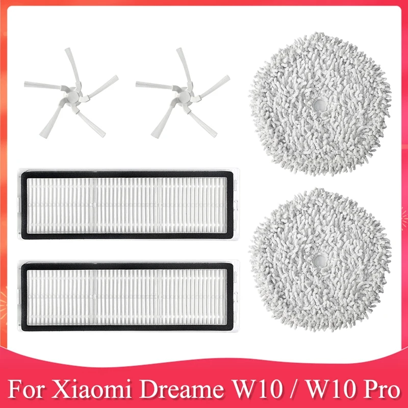 

Accessory Kit For Xiaomi Dreame W10 / W10 Pro Robot Vacuum Cleaner Mop Cloth HEPA Filter Side Brush Replacement Parts