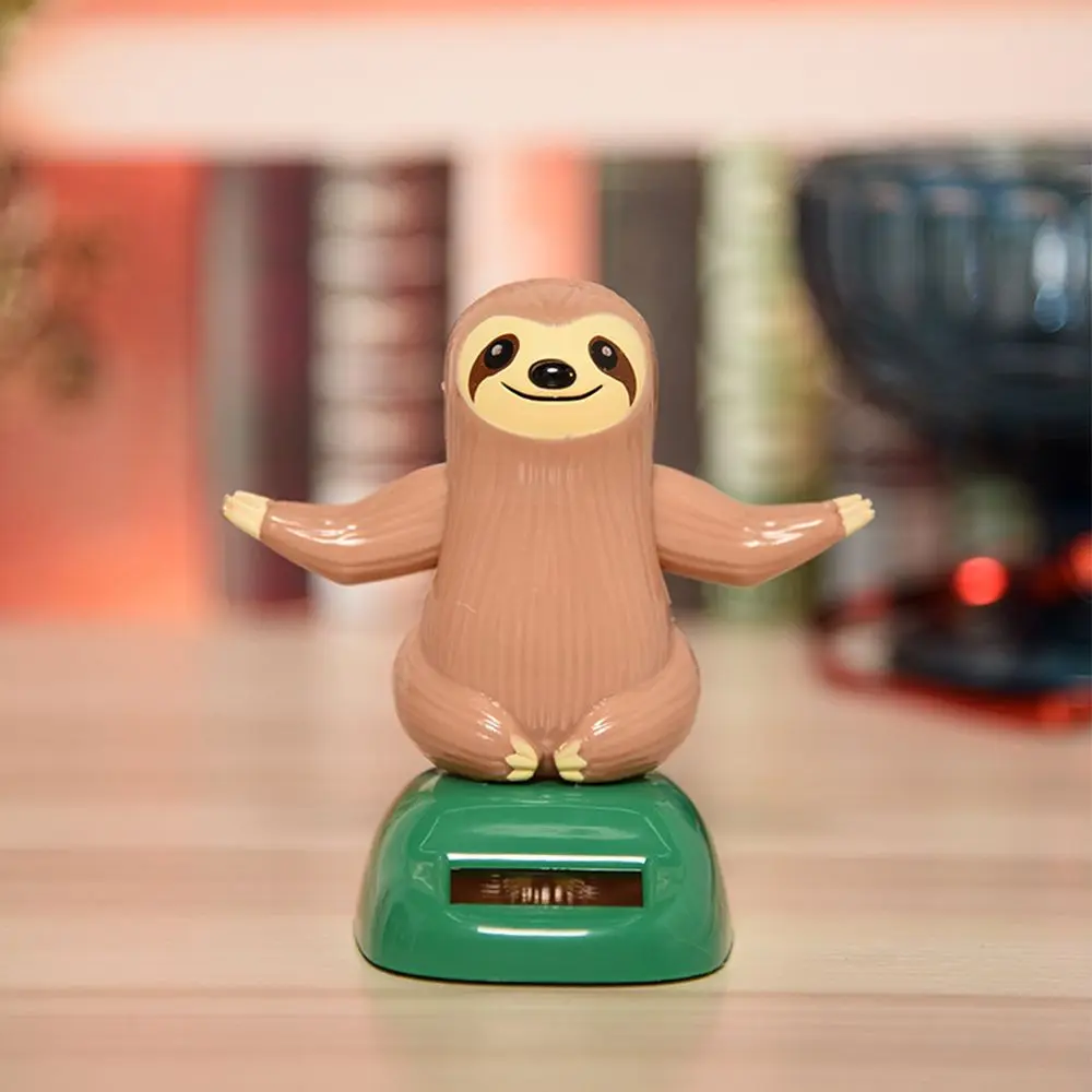 

Home Decor Kid Toy Car Ornament Solar Powered Sloth Toy Sloth Doll Shaking Hand Dancing Sloth Model