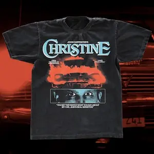 Camiseta de Christine camiseta con estilo serigrafiado John Carpenter унисекс черная с песой