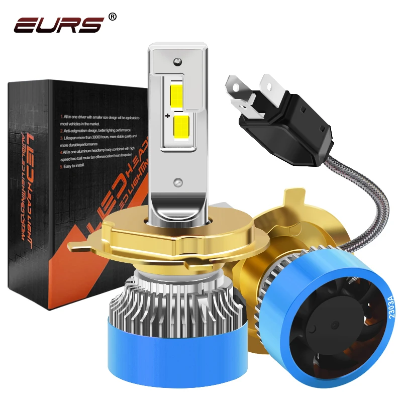 

EURS H7 H4 LED Car Headlights Bulbs H8 H9 H11 H1 HB3 HB4 9005 9006 9012 110W LED Headlamp 6000K CSP LED Turbo 12V Auto Fog Lamp