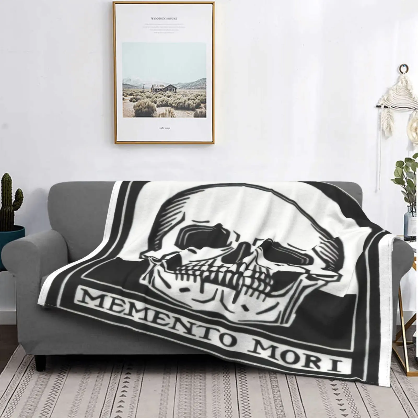 

Memento Mori Skull Biker Skate Surf Blanket On The Bed Blanket Gown Couple Bed Quilt Sofa Bed Towel Beach Bedspread On The Bed