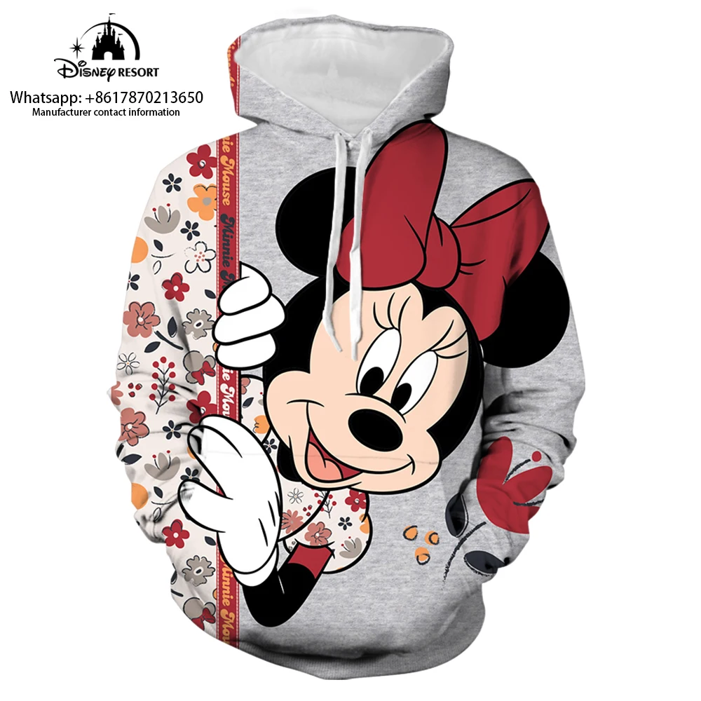 

Осенняя новинка от бренда Disney с аниме Микки и Минни, женская модная толстовка с леопардовым принтом, Детская толстовка в стиле хип-хоп для ма...