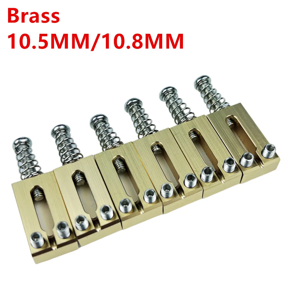 

1 Set Electric Guitar Tremolo Bridge Brass Saddles 10.5MM/10.8MM For Stratocaster Strat ST Style Guitar Parts [Made in Korea]