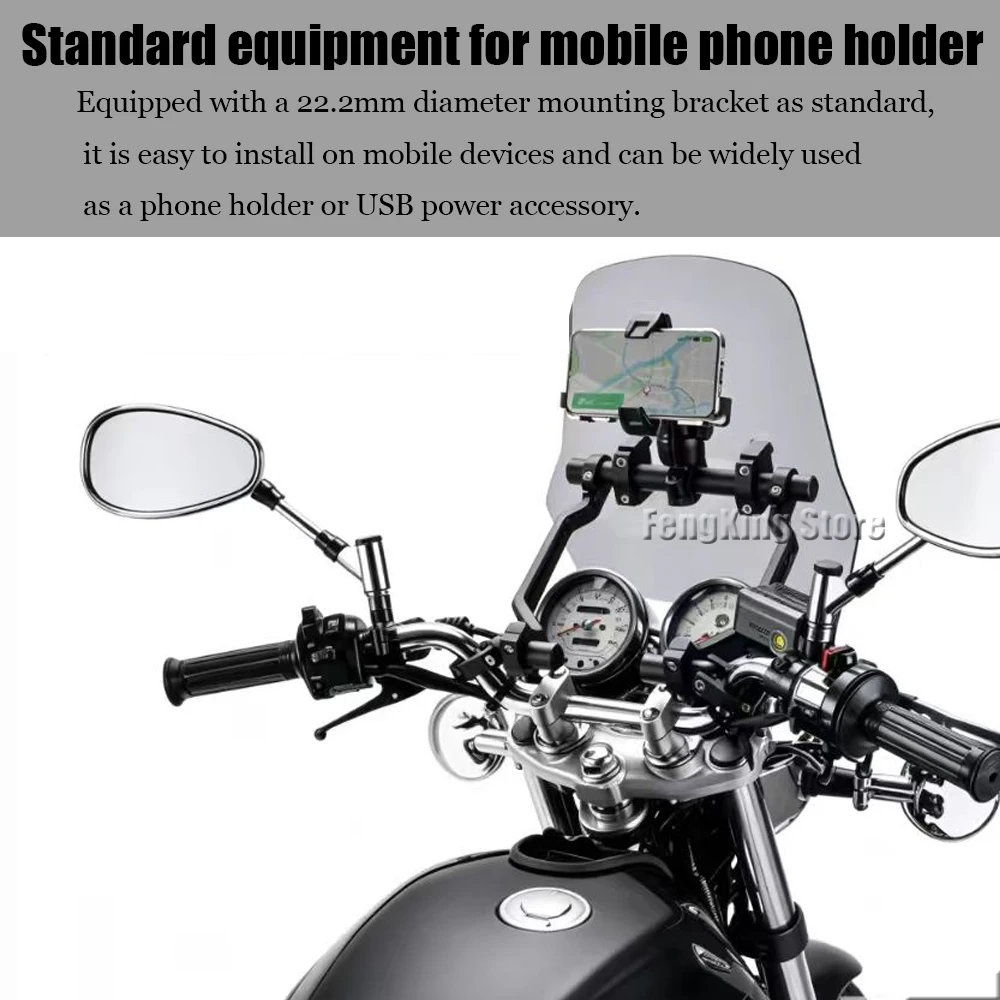 Фото Ветровое стекло для мотоциклов Honda XR 150L, XR650L, XR230 Adventure с кронштейном для навигатора 12 мм. №4