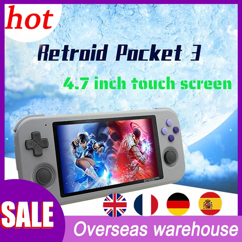Retroid Pocket 3 3G+32G 4.7Inch Touch Screen HD Output Steam Play Waterproof  Android 11 Handheld Game Console  Video Game Conso