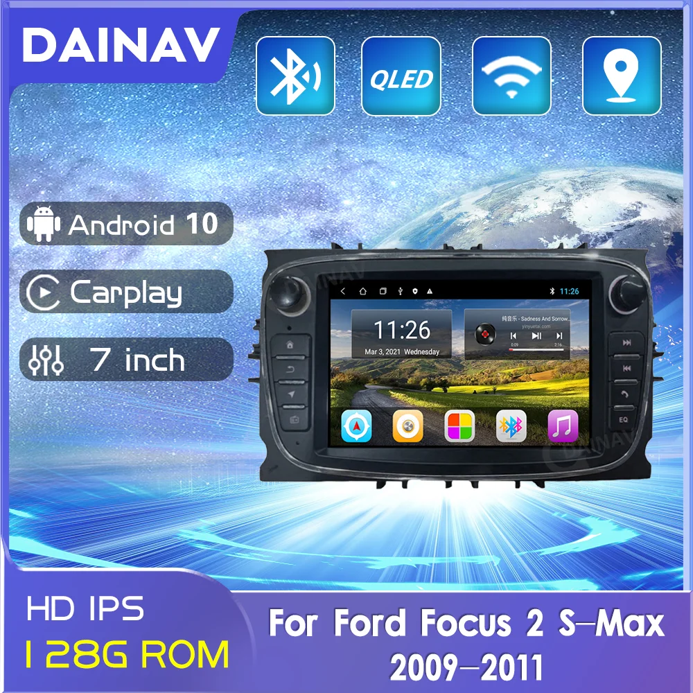 

Автомобильный радиоплеер на Android для Ford Focus 2 S-Max 2009-2011, Автомобильный мультимедийный плеер с высоким DSP, Автомобильный плеер для Carplay, головно...