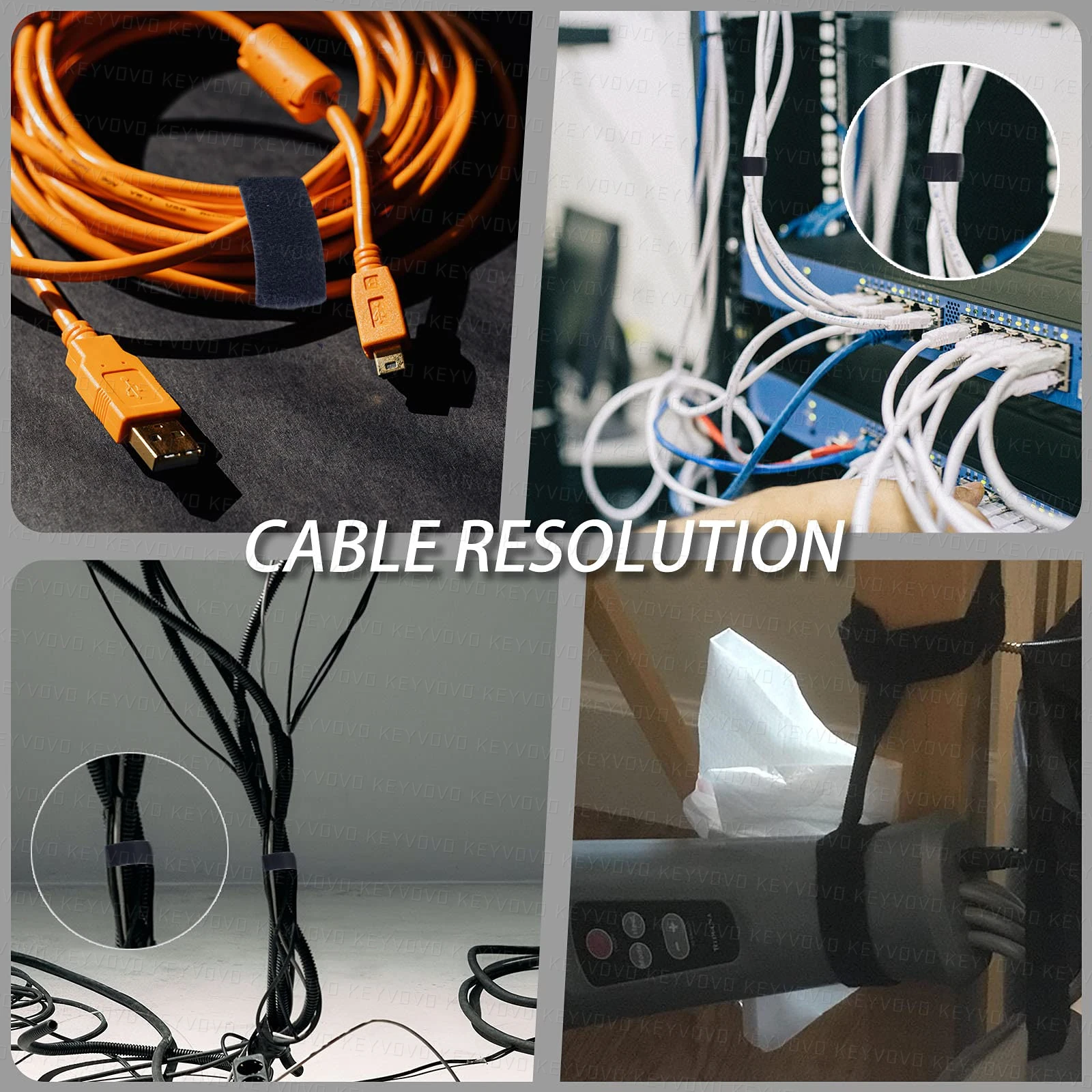 5/3/1M Cable Organizer Wire Winder Clip Earphone Holder Mouse Cord Management Loop Nylon Straps Reusable Fastening Tape Ties | Электроника