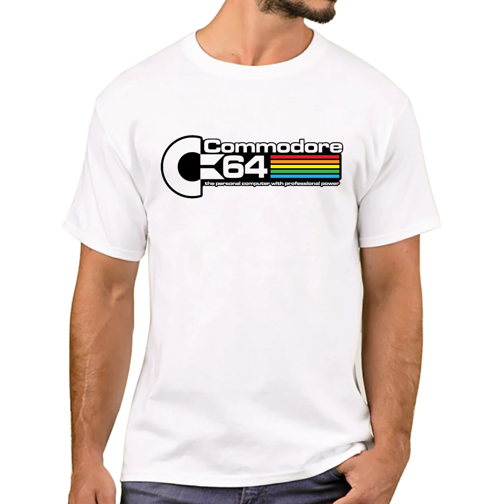 Teehub Mode Retro Männer T-Shirt Vintage C64 Commodore 64 Computer gedruckt lustige T-Shirts Kurzarm T-Shirts Harajuku T-Shirt – Detail 5