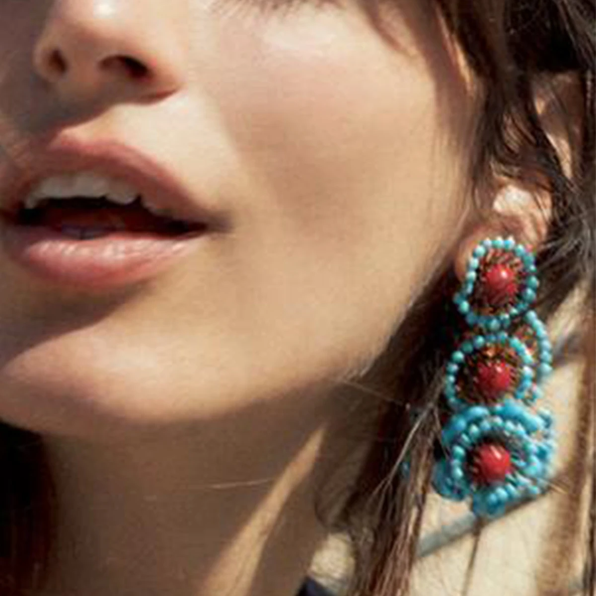 Новинка ZAA богемные Многослойные Длинные серьги-подвески ручной работы с