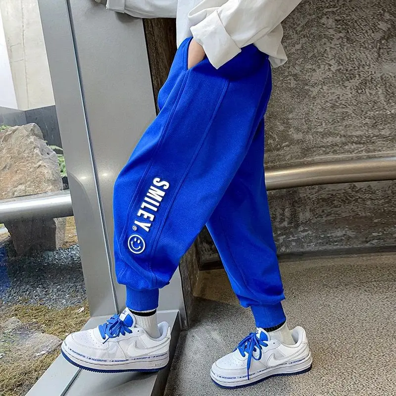 Boys' Sweatpants Autumn New Children's Sports Pants Spring and Autumn Medium and Big Children