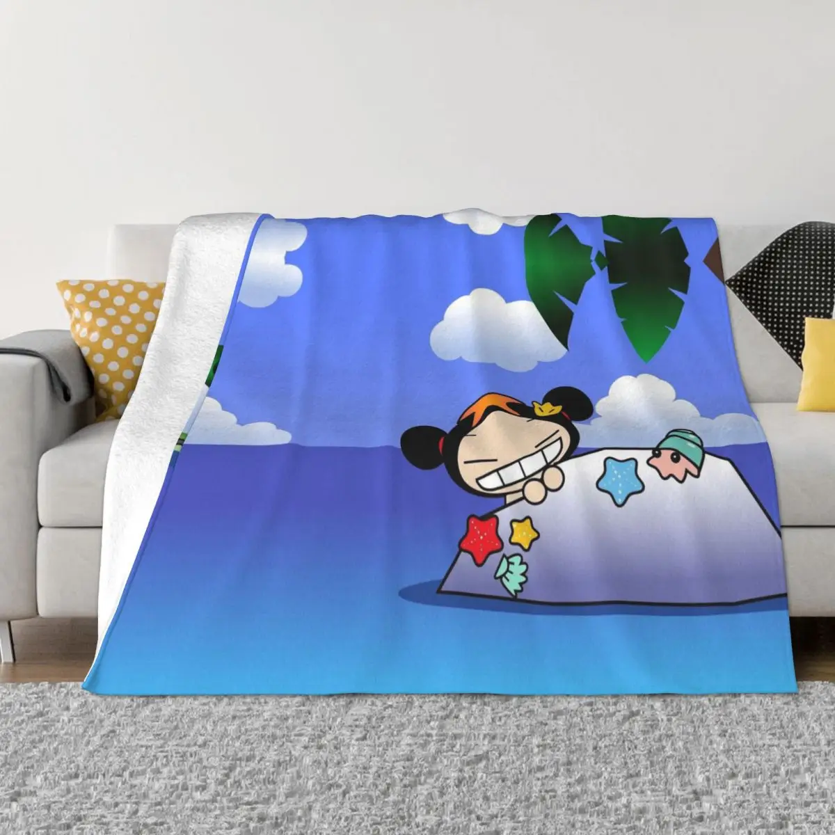 

Китайские куклы Pucca, популярное мультяшное флисовое покрывало для спальни