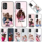 Чехол с черными и коричневыми волосами для девочек-мамочек для Samsung A32 A52 5G A22 A42 A72 A12 A71 A51 A41 A31 A21S A11 A70 A50 A40 A20E A7 A9