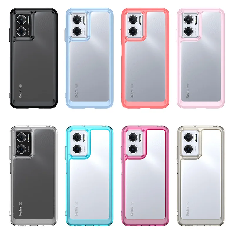 For Xiaomi POCO X4 M4 Pro 5G F4 F3 Transparent Shockproof Protective Silicone + Acrylic Mobile Phone Cover Coque |