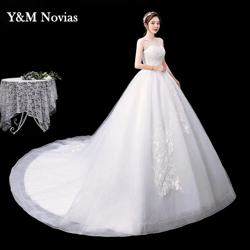 

Недорогие сексуальные свадебные платья без бретелек с открытой спиной, платье со шлейфом, элегантное платье с блестками, Кружевная аппликация, искусственная вышивка