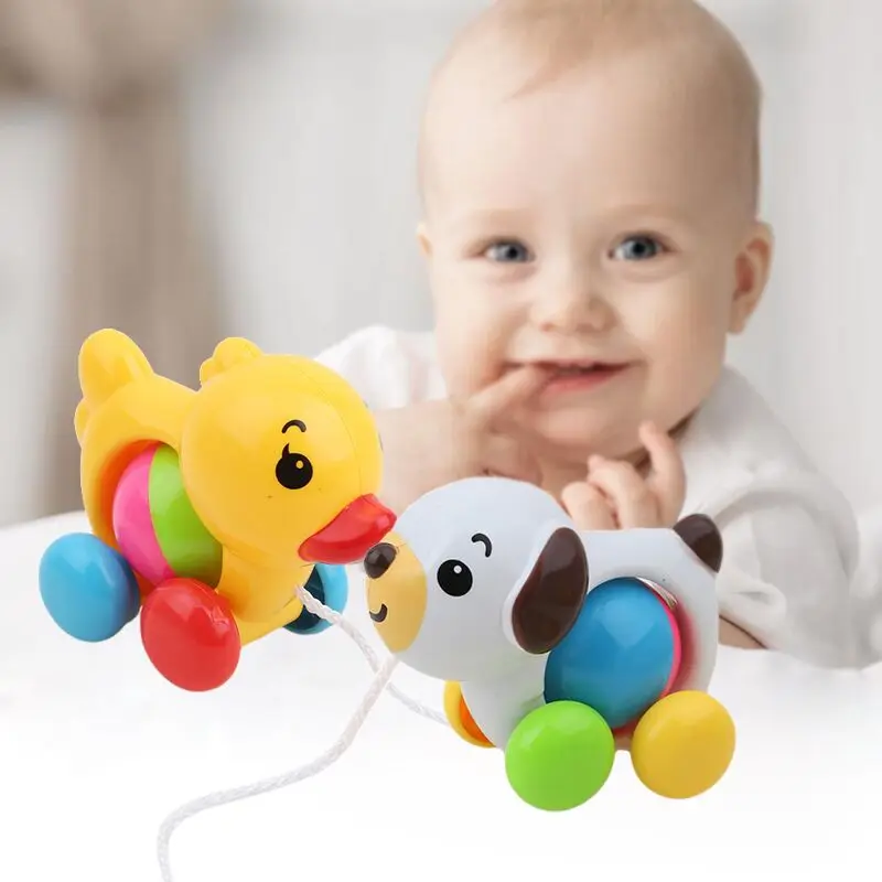 

Baby Toys Traditional Rattle toy Duck Dog Plastic Toys For Children Sounds Toy Newborn Baby Learn Walk Toy Rattles Kids Gift Toy