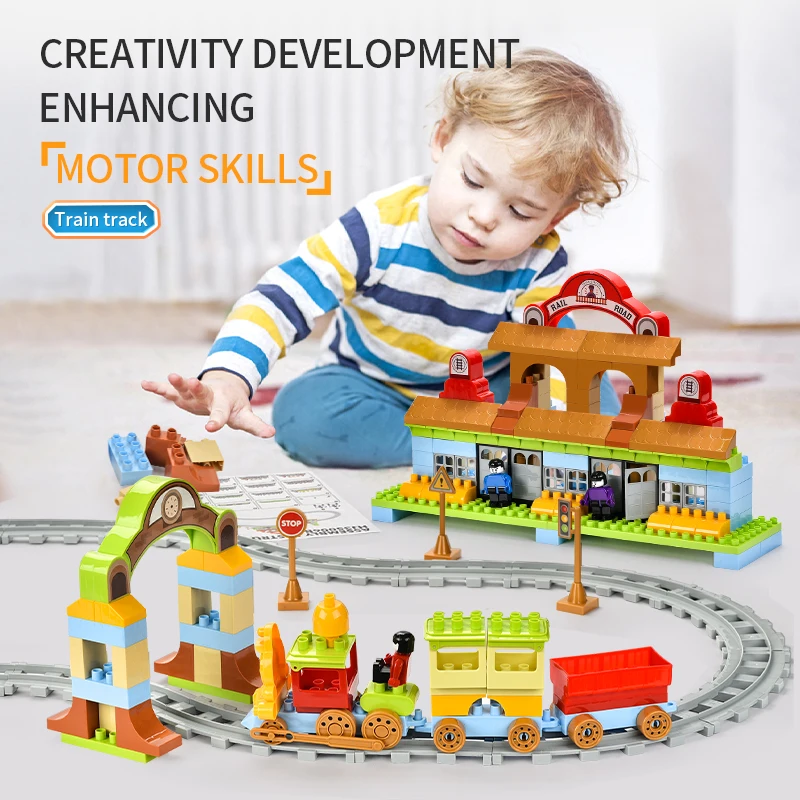 Большой блок-строительный набор — городское колесо обозрения и парк слайдов