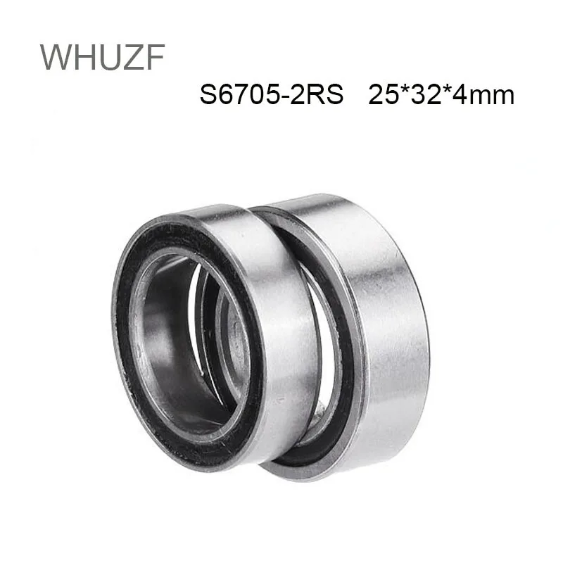 

WHUZF 10pcs/lot S6705-2RS S6705RS 25*32*4mm ABEC-5 Thin Stainless Steel Ball Bearing Double Rubber Deep Groove Ball bearing