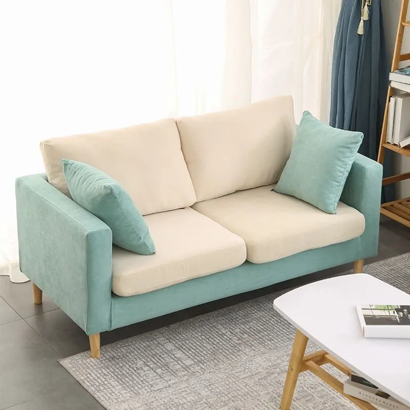 

Nordic simple modern fabric sofa small living room double occupancy small family size three