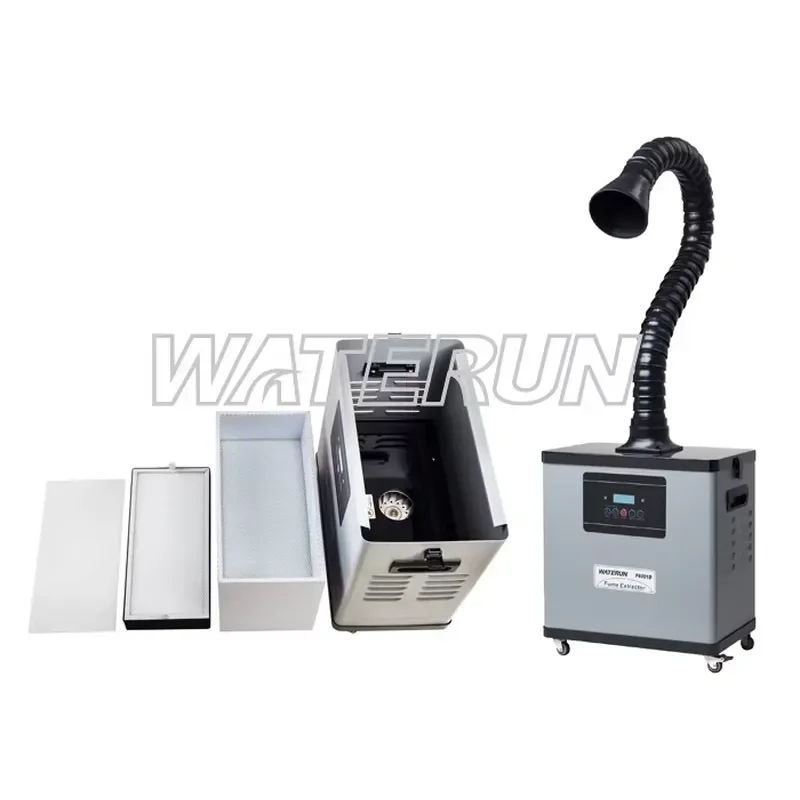 Фото Новое оборудование для очистки воздуха Waterun 210W с мощностью всасывания 310 м³/ч и 3-ступенчатой системой фильтрации для удаления сварочного дыма и паяльных испарений №4