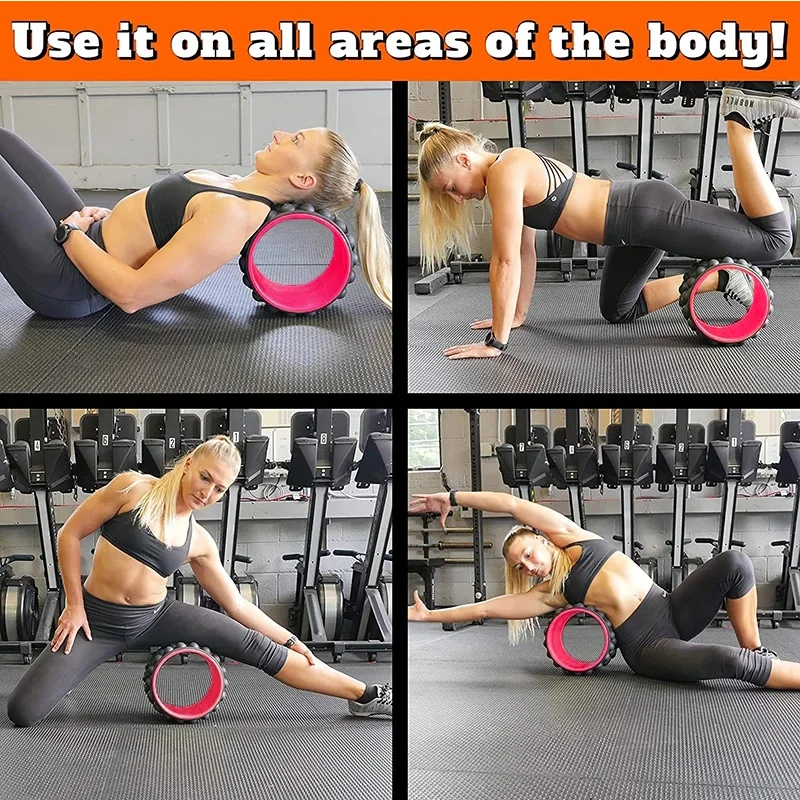 Круг для йоги пилатеса колесо инструмент тренировок на спине похудение
