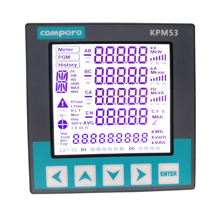 

Умный многоуровневый 96*96 мм RS485 Modbus RTU Электрический измеритель расхода, многофункциональная Панель питания, 3-фазный измеритель энергии