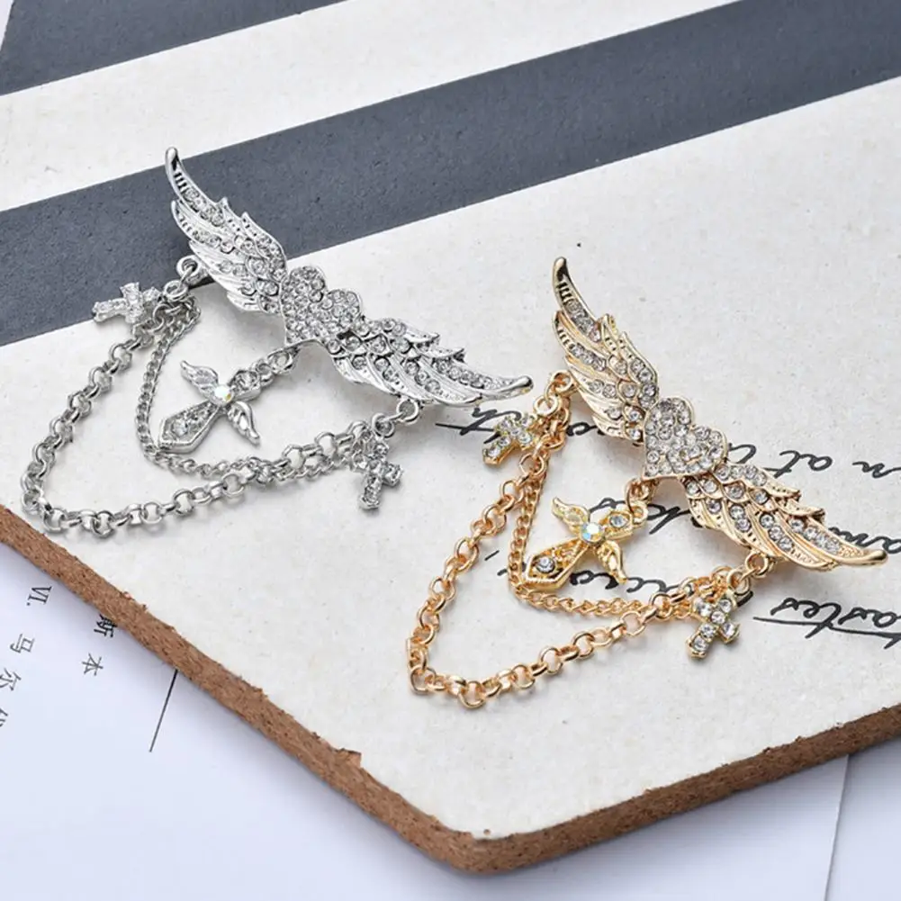 Брошь стильная Винтажная брошь в форме сердца с изящным ярким блеском - купить по