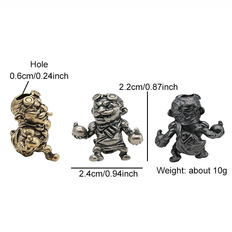 Альянс гнома курительная бомба солдат инженер латунный нож бусины DIY Паракорд