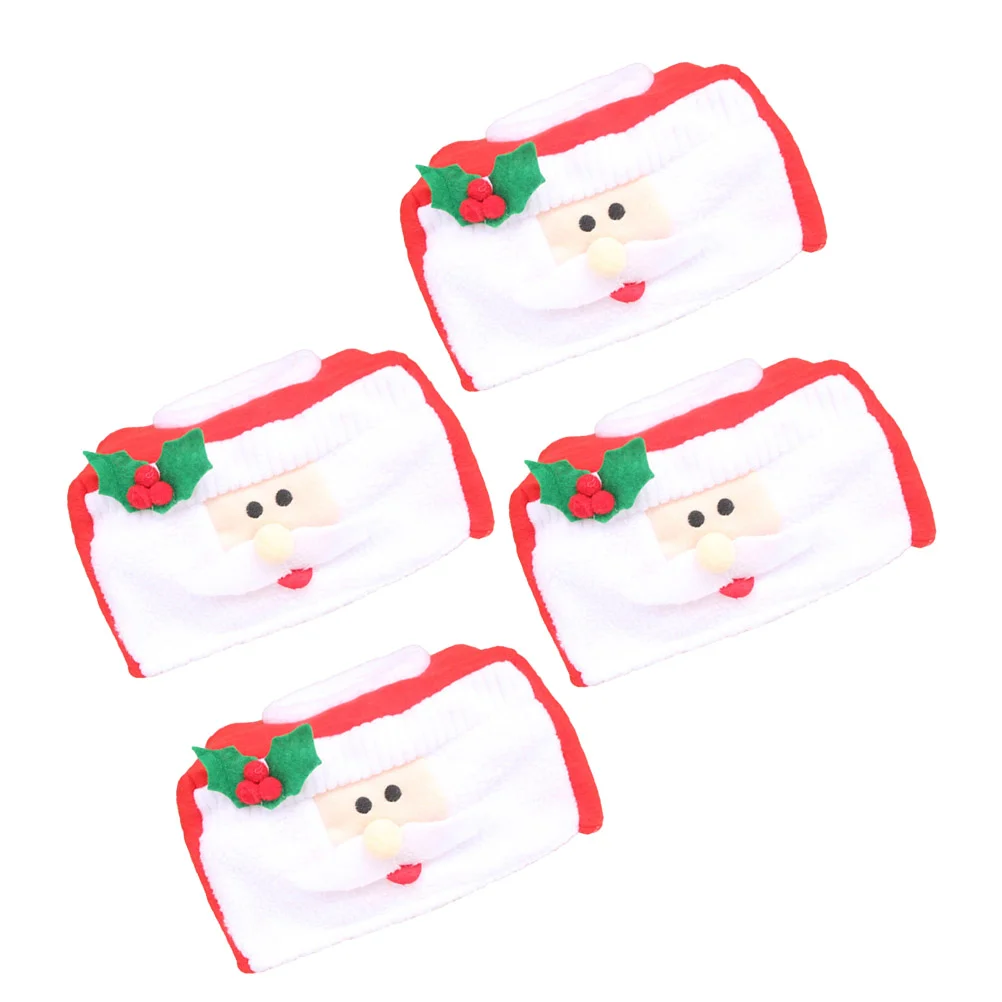 

Tissue Box Christmas Cover Holder Napkin Santa Holiday Container Case Plush Car Facial Pumping Paper Snowman Countertop