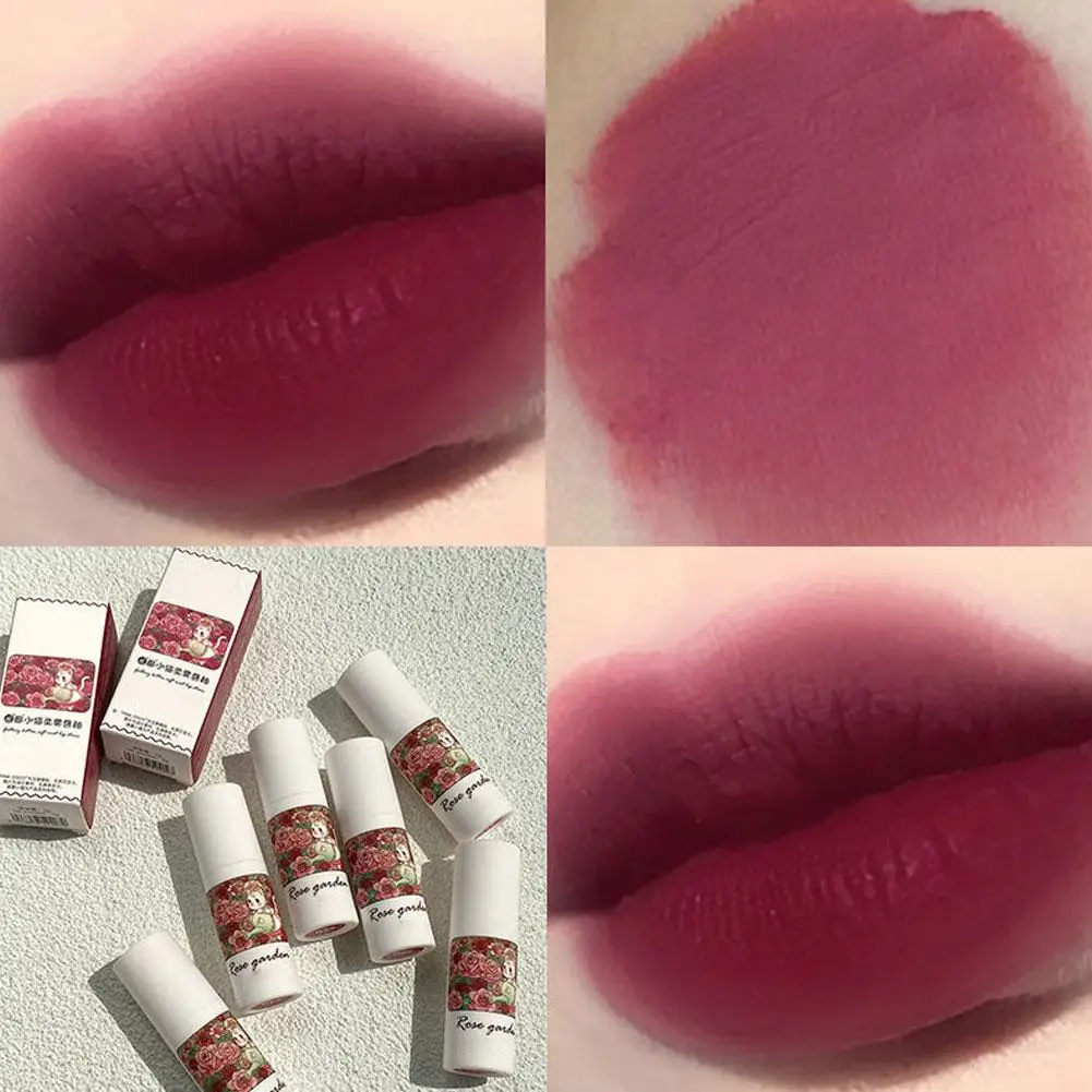 Makeup Muddy Texture Lip Mud Long Lasting Red Lipstick Velvet Matte Tint Pinkcoco N7C2
