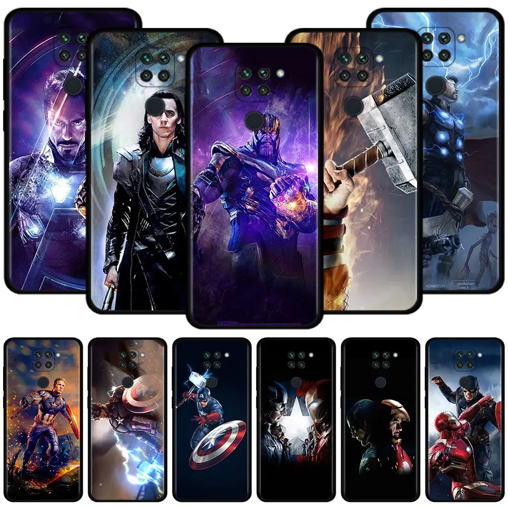 

Marvel The Avengers Captain America Case For Xiaomi Redmi Note 9S 9T 9 11T 11S Phone Cover for redmi K50 K40 10 10C 9 9C Funda