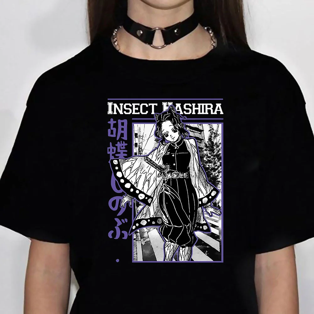 

Kokushibo Demon Slayer Kimetsu No Yaiba t shirt women anime comic Japanese t shirt female designer graphic clothing