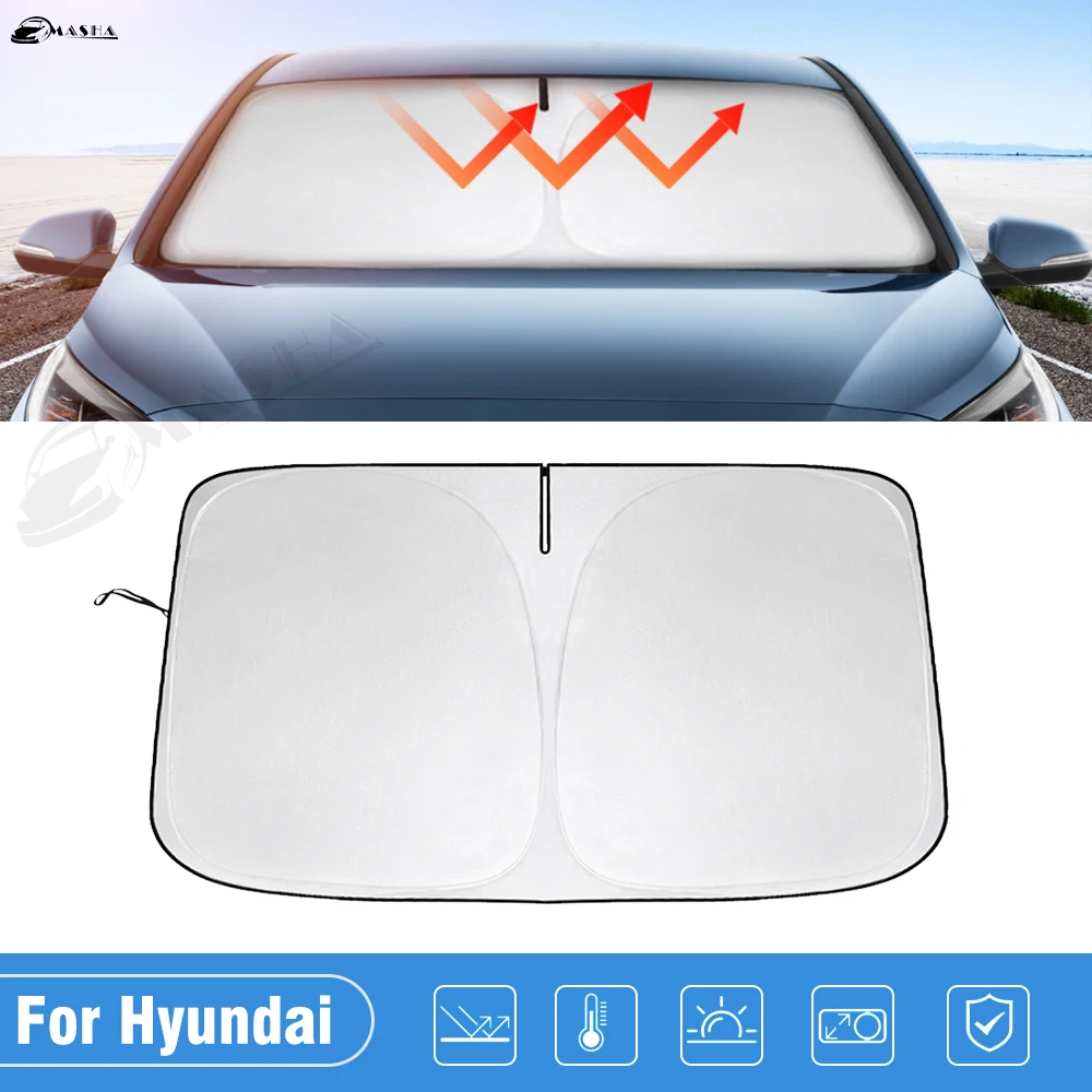 

Car Windshield Sun Shade Covers For Hyundai Sonata 2015 -2021 2022 Visors Auto Front Window Sunshade Parasol Coche Accessories