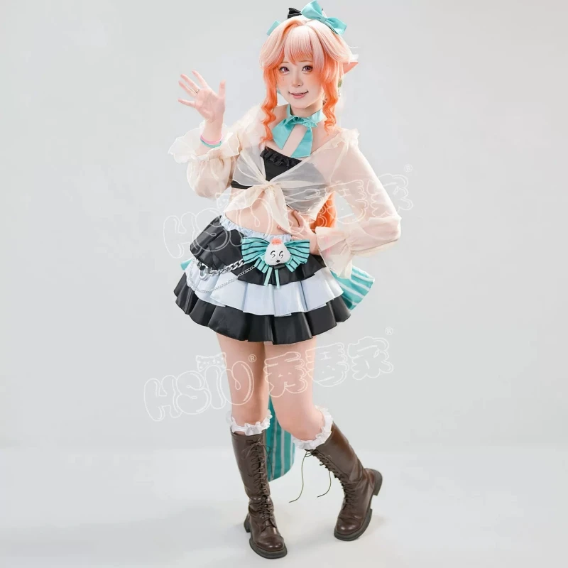 Фото Костюм для косплея Haruka из игры Arknights, женский, тематический наряд «Весеннее путешествие», для Хэллоуина, вечеринок, ролевых игр №2