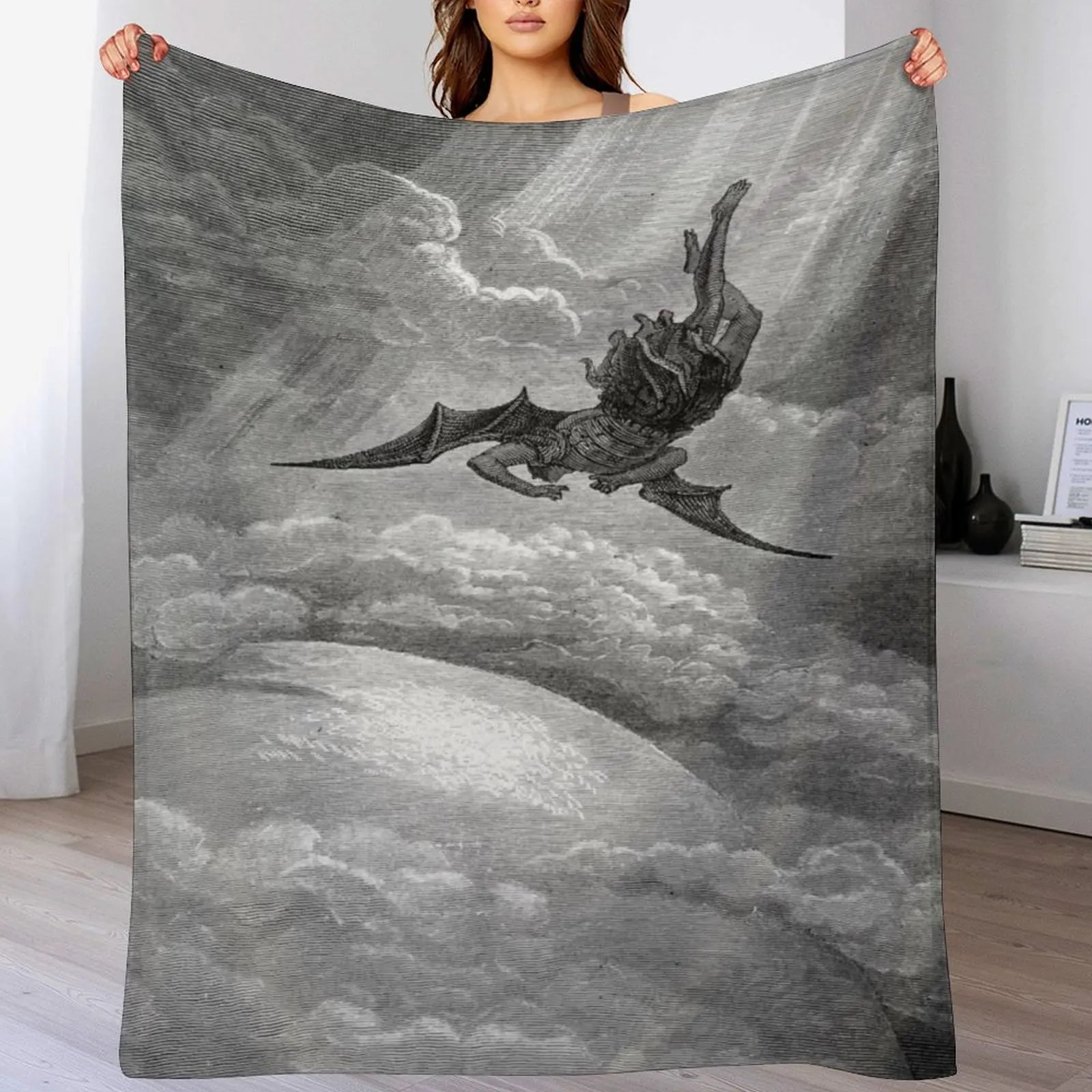 Улучшенное высокое разрешение Густава золотистого осени сатаны 1866 одеяло в