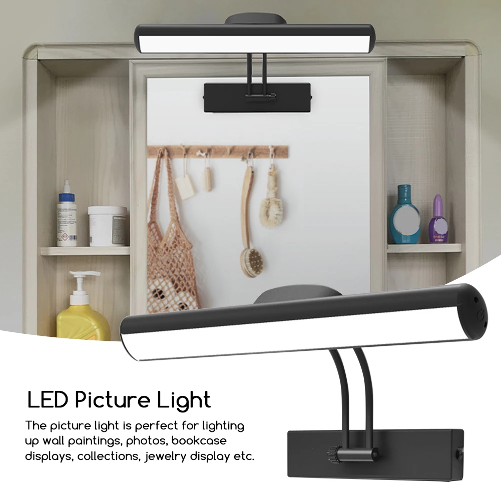 LED صورة ضوء قابل للتعديل لون زاوية سطوع تسليط الضوء على اللوحة الإطار الفن أضواء مع البعيد اللاسلكية USB قابلة للشحن